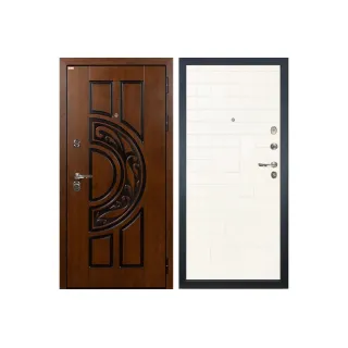 Входная металлическая дверь Лекс Спартак Cisa Ясень белый (панель №56)